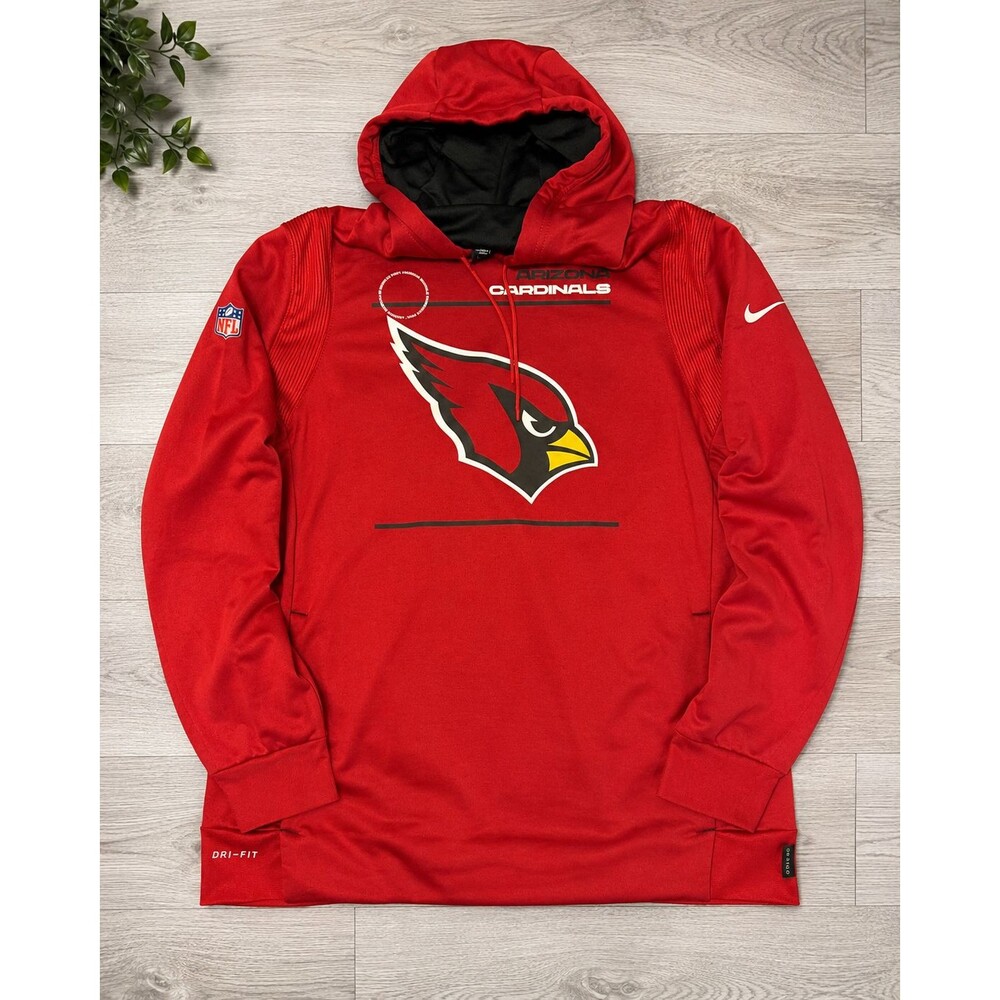 Nike Arizona Cardinals NFL On Field Dri-FIT Hoodie Mens Large Red Pullover